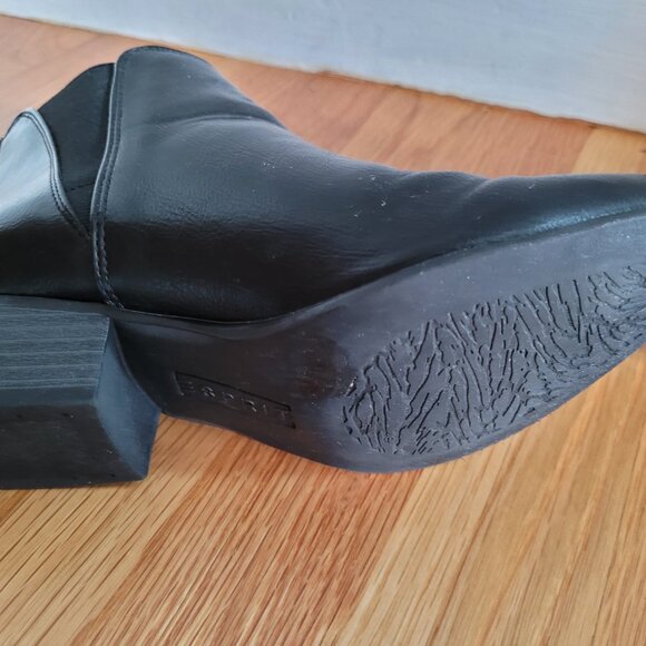 Esprit Black Leather Ankle Boots Size 6.5 - Picture 4 of 6